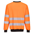 Orange - Noir - Back - Portwest - Sweat PW2 - Homme