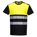 Noir - Jaune - Front - Portwest - T-shirt PW3 - Homme