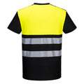 Noir - Jaune - Back - Portwest - T-shirt PW3 - Homme