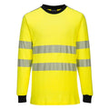 Jaune - Noir - Front - Portwest - T-shirt PW3 - Homme