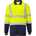 Jaune - Bleu marine - Front - Portwest - Polo S279 - Homme