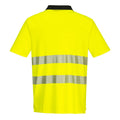 Jaune - Noir - Back - Portwest - Polo DX4 - Homme