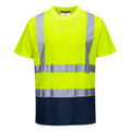 Jaune - Bleu marine - Front - Portwest - T-shirt - Homme