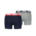 Gris - Bleu marine - Back - Puma - Boxers BASIC - Homme