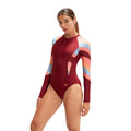 Rouge - Orange - Side - Speedo - Maillot de bain 1 pièce - Femme