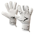 Blanc - Noir - Front - Precision - Gants de gardien de but FUSION PRO CLASSIC HYBRID GIGA - Adulte