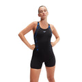 Noir - Bleu - Front - Speedo - Maillot de bain shorty HYPERBOOM SPLICE - Femme