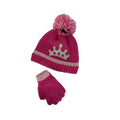 Rose - Front - Ensemble bonnet et gants PRINCESS - Fille