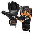 Noir - Orange fluo - Blanc - Front - Precision - Gants de gardien de but FUSION ROLL FINGER PROTECT - Enfant