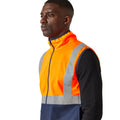 Orange - Bleu marine - Side - Regatta - Gilet haute visibilité PRO - Homme