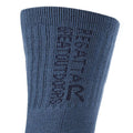 Denim foncé - Rouge foncé - Side - Regatta - Chaussettes BLISTER PROTECTION - Homme