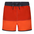 Rouge orangé - Orange flamboyant - Front - Regatta - Short de bain SERGIO - Enfant