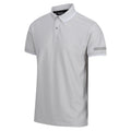 Gris argenté - Blanc - Side - Regatta - Polo TADEO - Homme