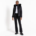 Noir - Close up - Dare 2B - Blouson de ski JULIEN MACDONALD SUPERMACY - Femme