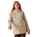 Taupe - Vanille claire - Side - Regatta - Veste imperméable BROADIA - Femme