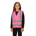 Rose fluo - Side - Regatta - Gilet haute visibilité - Enfant