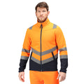 Orange - Bleu marine - Side - Regatta - Veste softshell - Homme