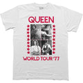 Blanc - Front - Queen - T-shirt WORLD TOUR '77 - Adulte