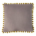 Gris clair - Doré - Front - Riva Home - Housse de coussin MARDI GRAS