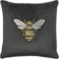 Anthracite - Front - Paoletti - Housse de coussin HORTUS BEE