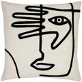 Blanc - noir - Front - Furn - Housse de coussin