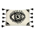 Blanc - noir - Front - Furn - Housse de coussin ASHRAM EYE