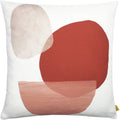 Blanc - Rouge orangé - Beige pâle - Front - Furn - Housse de coussin ATACAMA