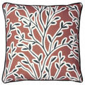 Rouge orangé - Front - Furn - Housse de coussin ANNIKA