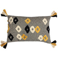 Noir - Ocre - Front - Furn - Housse de coussin BENJI