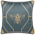 Bleu - Front - Furn - Housse de coussin BEE DECO