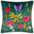 Bleu sarcelle - Front - Wylder - Housse de coussin HOUSE OF BLOOM CELANDINE