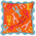 Orange - Turquoise - Front - Furn - Housse de coussin