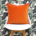 Orange-Fuchsia - Pack Shot - Riva Home Velvet - Housse de coussin