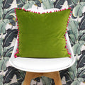 Vert-Fuchsia - Pack Shot - Riva Home Velvet - Housse de coussin