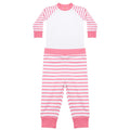 Rose - Blanc - Front - Larkwood - Ensemble de pyjama long - Enfant