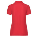 Rouge - Back - Fruit of the Loom - Polo LADY FIT 65-35 - Femme