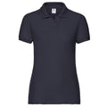 Bleu marine foncé - Front - Fruit of the Loom - Polo LADY FIT 65-35 - Femme