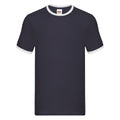 Bleu marine - Blanc - Front - Fruit of the Loom - T-shirt - Adulte