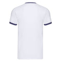 Blanc - Bleu marine - Back - Fruit of the Loom - T-shirt - Adulte