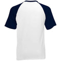 Blanc - Bleu marine foncé - Back - Fruit of the Loom - T-shirt - Adulte