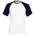 Blanc - Bleu marine foncé - Front - Fruit of the Loom - T-shirt - Adulte