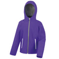 Violet - Gris - Front - Result Core - Veste softshell TX PERFORMANCE - Enfant