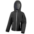 Noir - Gris - Front - Result Core - Veste softshell TX PERFORMANCE - Enfant