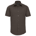 Chocolat - Front - Russell Collection - Chemise - Homme