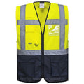 Jaune-Bleu marine - Side - Portwest - Gilet haute visibilité - Homme