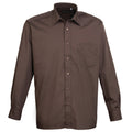 Marron - Front - Premier - Chemise formelle PREMIER - Homme