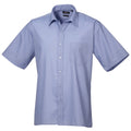 Bleu moyen - Front - Premier - Chemise à manches courtes - Homme