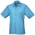 Turquoise - Front - Premier - Chemise à manches courtes - Homme