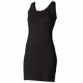 Noir - Front - Skinni Fit - Débardeur extensible extra long - Femme