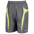 Gris-Vert citron - Front - Spiro - Short de sport - Homme